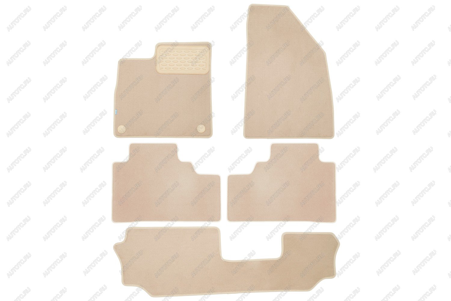 5 249 р. Коврики в салон Klever Premium GAC GS8 2021-, внед., 5шт. (текстиль, бежевые)  Гак ГС8 Klever klever0410500222112kh  с доставкой в г. Майкоп