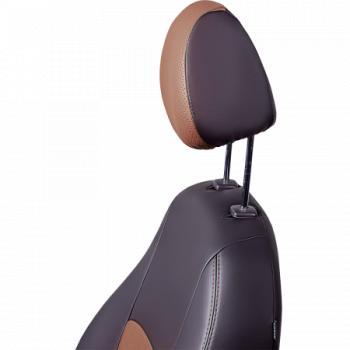 5 449 р. Комплект чехлов для сидений, (РЗСиС 60/40 3Г, Илана+Орегон ТУРИН Lord Autofashion  Peugeot 308  T7 (2007-2014) хэтчбек 5 дв. дорестайлинг, хэтчбэк 5 дв. рестайлинг (черный, вставка темно-коричневая+бежевая, строчка темно-коричневая)  с доставкой в г. Майкоп. Увеличить фотографию 5