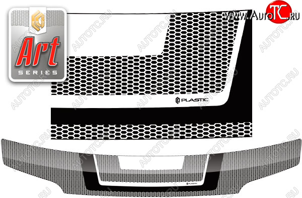 2 299 р. Дефлектор капота (M401S, M402S, M411S) CA-Plastic  Daihatsu Coo (2005-2012) (Серия Art черная)  с доставкой в г. Майкоп