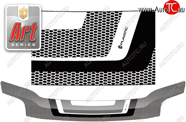 2 399 р. Дефлектор капота CA-Plastic  Toyota Corolla Rumion  E150 (2007-2015) (Серия Art черная)  с доставкой в г. Майкоп