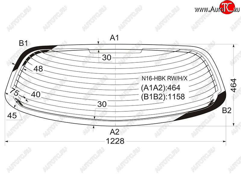 7 549 р. Стекло заднее (Цвет зеленый Обогрев) Nissan Almera 00-06 XYG N16-HBK RW/H/X  с доставкой в г. Майкоп