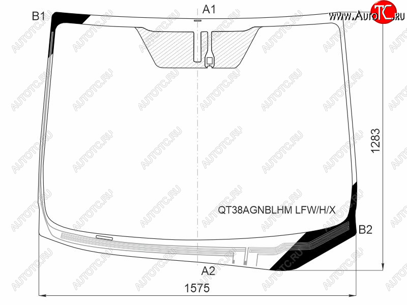 15 649 р. Стекло лобовое (Обогрев щеток Датчик дождя) Toyota Alphard (H30) 15-23 XYG QT38AGNBLHM LFW/H/X  с доставкой в г. Майкоп