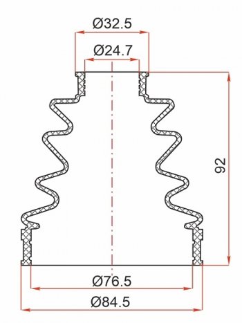 369 р. Пыльник шруса внутренний TOYOTA GAIA 98-02SSANGYONG ACTYON 06-REXTON 01-18 SAT ST-105-0061  с доставкой в г. Майкоп. Увеличить фотографию 1