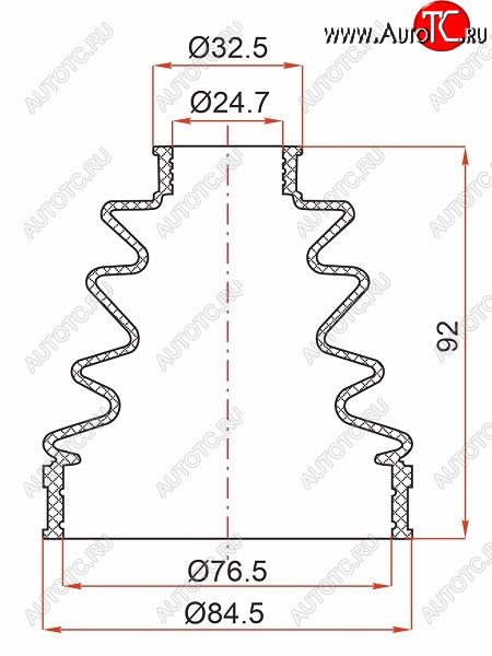 369 р. Пыльник шруса внутренний TOYOTA GAIA 98-02SSANGYONG ACTYON 06-REXTON 01-18 SAT ST-105-0061  с доставкой в г. Майкоп