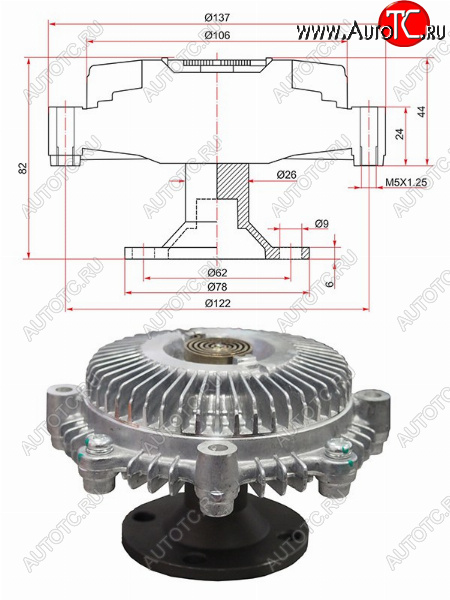 3 199 р. Вискомуфта TOYOTA MARK2,CHASER,CRESTA 1GFE BEAMS 98- SAT ST-16210-70090  с доставкой в г. Майкоп