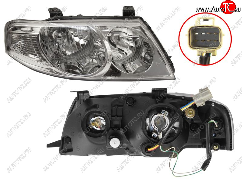 4 299 р. Фара правая SAT  Nissan Almera Classic  седан (2006-2013) B10  с доставкой в г. Майкоп