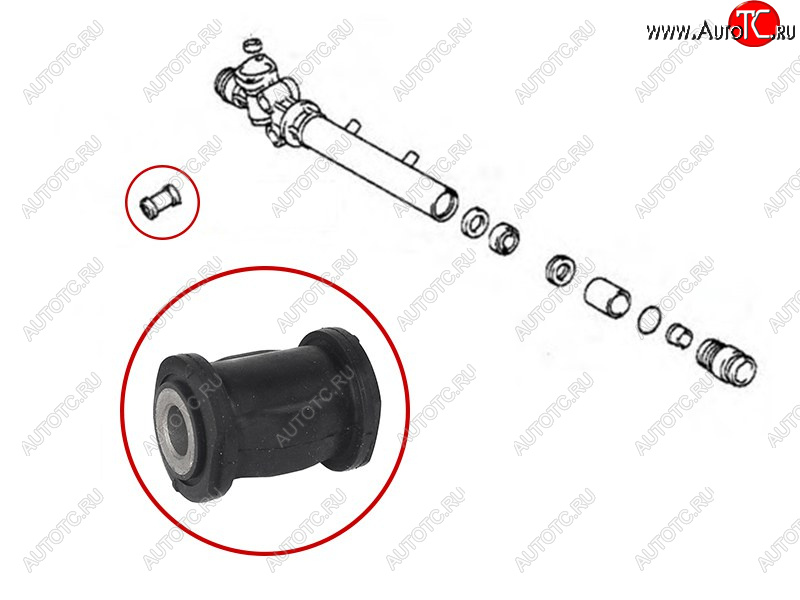 499 р. Втулка рулевой рейки Toyota Crown 95-07  Mark II (X100) 96-00  Lexus IS 98-05  Toyota Altezza 98- SAT ST-45516-30020B  с доставкой в г. Майкоп
