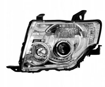 0 р. Левая фара (ксенон) CHINA Mitsubishi Pajero 4 V80 дорестайлинг (2006-2011)  с доставкой в г. Майкоп. Увеличить фотографию 2