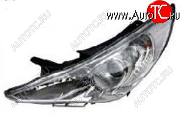 0 р. Левая фара (под корректор) CHINA Hyundai Sonata YF (2009-2014)  с доставкой в г. Майкоп