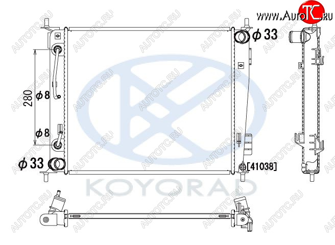 4 549 р. SOUL 10- РАДИАТОР ОХЛАЖДЕН 1.6 AT BodyParts kasol10-911  с доставкой в г. Майкоп