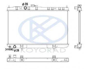 4 849 р. ALMERA CLASSIC РАДИАТОР ОХЛАЖДЕН MT (KOYO) BodyParts nnalc06-912  с доставкой в г. Майкоп. Увеличить фотографию 1