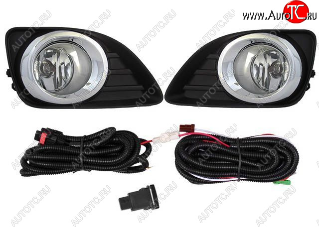 3 899 р. Комплект противотуманных фар (с проводкой, рамкой) BodyParts Toyota Camry XV40 рестайлинг (2009-2011)  с доставкой в г. Майкоп