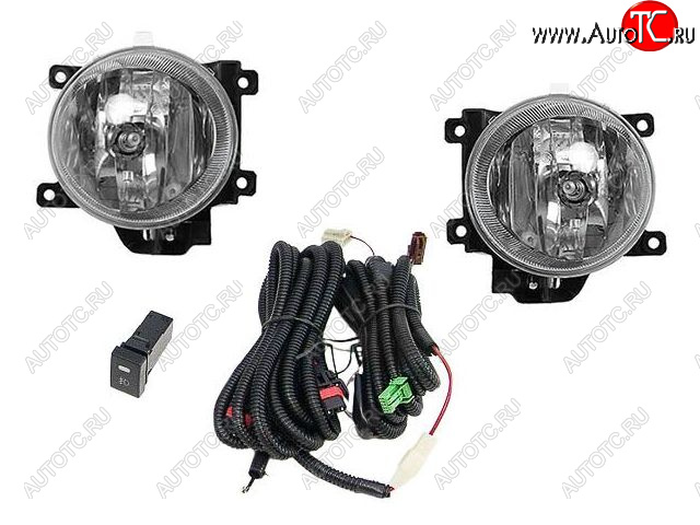 4 399 р. Комплект противотуманных фар (проводка, кнопка, пр-во Китай) BODYPARTS Toyota RAV4 XA40 5 дв. дорестайлинг (2012-2015)  с доставкой в г. Майкоп