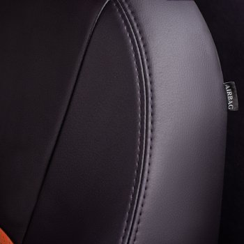 5 999 р. Комплект чехлов сидений Lord Auto(Экокожа)  Chevrolet Aveo ( T200,  T250) (2002-2011) хэтчбек 5 дв, седан, седан рестайлинг, хэтчбек 5 дв рестайлинг (Черный+коричневый)  с доставкой в г. Майкоп. Увеличить фотографию 3