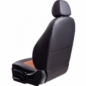 5 999 р. Комплект чехлов сидений Lord Auto(Экокожа)  Chevrolet Aveo ( T200,  T250) (2002-2011) хэтчбек 5 дв, седан, седан рестайлинг, хэтчбек 5 дв рестайлинг (Черный+коричневый)  с доставкой в г. Майкоп. Увеличить фотографию 5