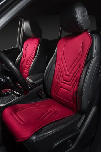 2 599 р. Накидка на сиденье (1 место Афины) ЛЮКС ст АЛЬБИОН Lord Autofashion   (красный, строчка темно-красная)  с доставкой в г. Майкоп. Увеличить фотографию 3