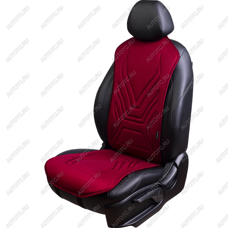 2 599 р. Накидка на сиденье (1 место Афины) ЛЮКС ст АЛЬБИОН Lord Autofashion   (красный, строчка темно-красная)  с доставкой в г. Майкоп