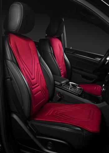 2 599 р. Накидка на сиденье (1 место Афины) ЛЮКС ст АЛЬБИОН Lord Autofashion   (красный, строчка темно-красная)  с доставкой в г. Майкоп. Увеличить фотографию 4