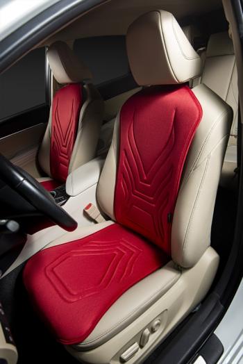 2 599 р. Накидка на сиденье (1 место Афины) ЛЮКС ст АЛЬБИОН Lord Autofashion   (красный, строчка темно-красная)  с доставкой в г. Майкоп. Увеличить фотографию 9