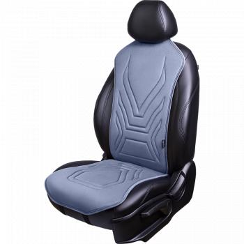 Накидка на сиденье (1 место Афины) ЛЮКС ст АЛЬБИОН Lord Autofashion  (серо-голубой, строчка серо-голубая)