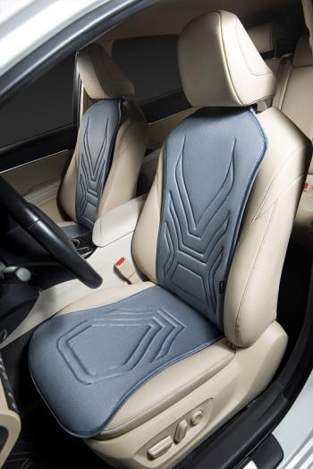 2 599 р. Накидка на сиденье (1 место Афины) ЛЮКС ст АЛЬБИОН Lord Autofashion   (серо-голубой, строчка серо-голубая)  с доставкой в г. Майкоп. Увеличить фотографию 6