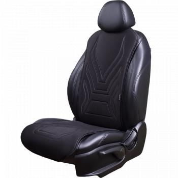Накидка на сиденье (1 место Афины) ЛЮКС ст АЛЬБИОН Lord Autofashion  (черный, строчка черная)