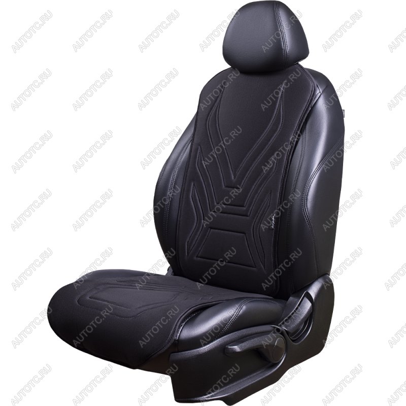 2 599 р. Накидка на сиденье (1 место Афины) ЛЮКС ст АЛЬБИОН Lord Autofashion   (черный, строчка черная)  с доставкой в г. Майкоп