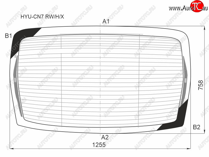 10 999 р. Стекло заднее (Цвет зеленый Обогрев Антенна) Hyundai Elantra 20-23 XYG HYU-CN7 RW/H/X  с доставкой в г. Майкоп