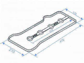 233 р. Прокладка клапанной крышки TOYOTA WISH,PREMIO,OPA 1AZFSE 01- SAT K11213-28041  с доставкой в г. Майкоп. Увеличить фотографию 1