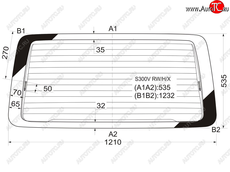 6 599 р. Стекло заднее (Цвет зеленый Обогрев) Daihatsu Atrai 05-21  Hijet 04-21 XYG S300V RW/H/X  с доставкой в г. Майкоп