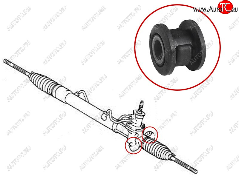 200 р. Сайлентблок рулевой рейки TOYOTA VITZYARIS 99-05IST 02-07BB 00-05 SAT ST-44250-52130B  с доставкой в г. Майкоп
