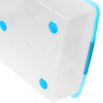 2 869 р. Короб для хранения IRIS THIN BOX 34л, прозрачный-голубой  ug-725b  с доставкой в г. Майкоп. Увеличить фотографию 6