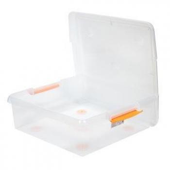 2 929 р. Короб для хранения IRIS THIN BOX 35л, прозрачный  ug-475o  с доставкой в г. Майкоп. Увеличить фотографию 2