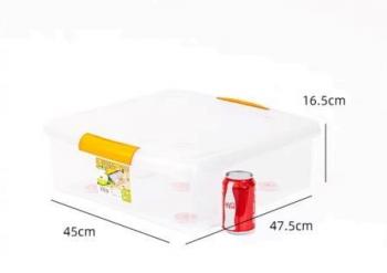 2 929 р. Короб для хранения IRIS THIN BOX 35л, прозрачный  ug-475o  с доставкой в г. Майкоп. Увеличить фотографию 3