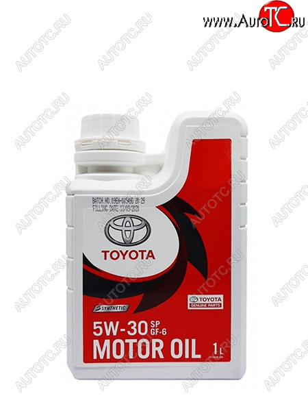 1 059 р. Масло моторное TOYOTA (пластиковая канистра) 5W-30 SPGF-6A 1Л (Синтетика) ОАЭ TOYOTA 08880-84131  с доставкой в г. Майкоп