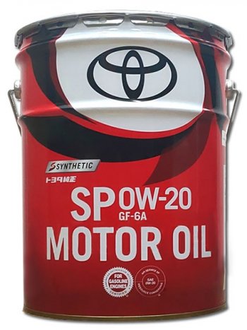 28 599 р. Масло моторное TOYOTA (металлическая канистра) 0W-20 SPGF6-A 20Л (Япония) TOYOTA 08880-13203  с доставкой в г. Майкоп. Увеличить фотографию 1