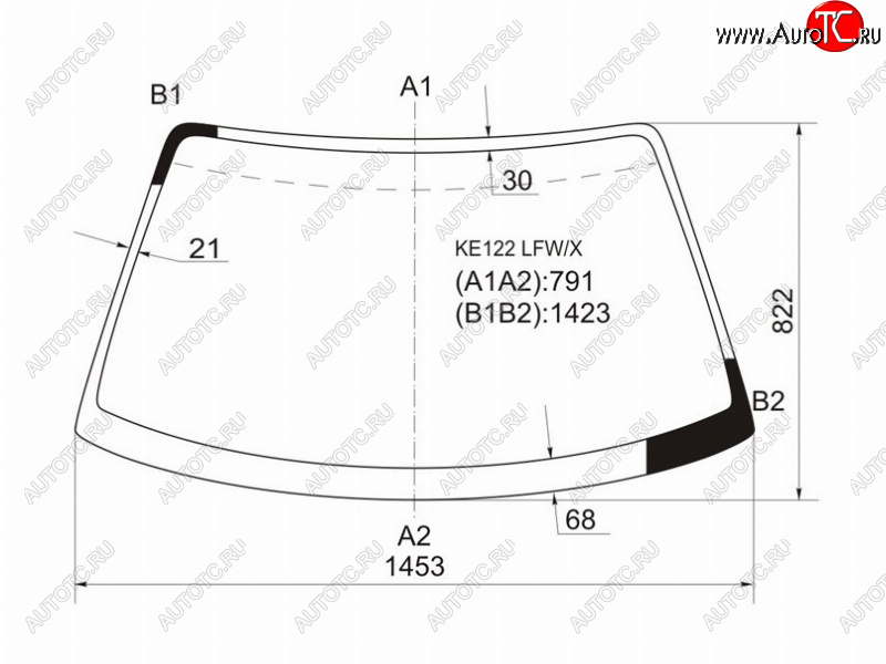 5 999 р. Стекло лобовое Toyota Corolla Levin 95-00  Sprinter Trueno 95-00 XYG KE122 LFW/X  с доставкой в г. Майкоп