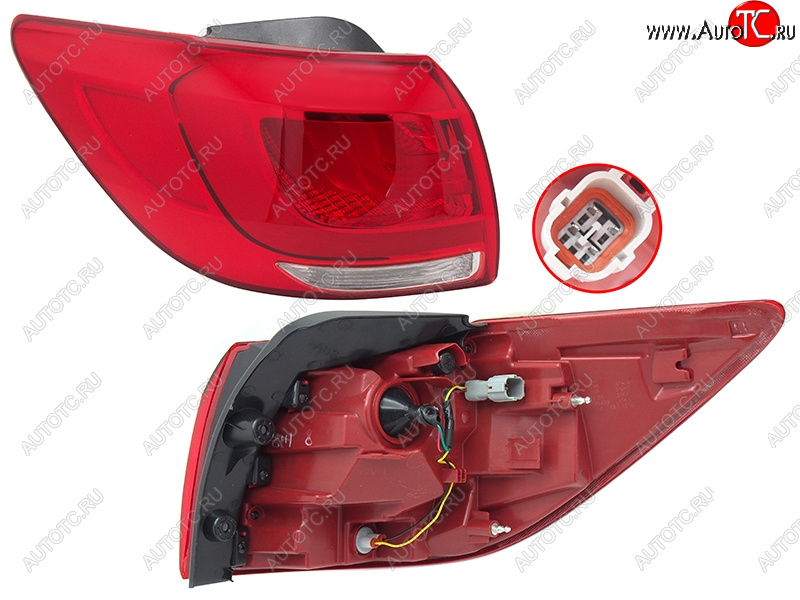 14 899 р. Фонарь задний левый (внешний, LED) SAT  KIA Sportage  3 SL (2014-2016) рестайлинг  с доставкой в г. Майкоп