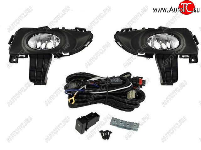 5 199 р. Комплект противотуманных фар (с проводкой, рамкой) BodyParts Mazda 3/Axela BK дорестайлинг, хэтчбэк (2003-2006)  с доставкой в г. Майкоп