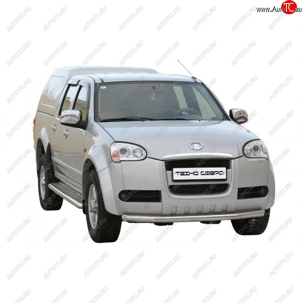 30 999 р. Защита переда труба нержавейка, Техно Сфера  Great Wall Wingle 3 (2005-2011) (Нержавейка)  с доставкой в г. Майкоп