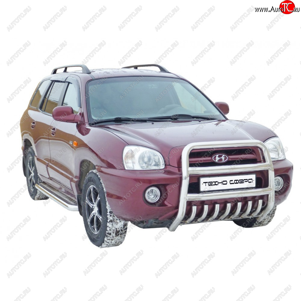 41 999 р. Передок высокий d63.5, Техно Сфера  Hyundai Santa Fe  SM (2000-2012) (Нержавйка)  с доставкой в г. Майкоп
