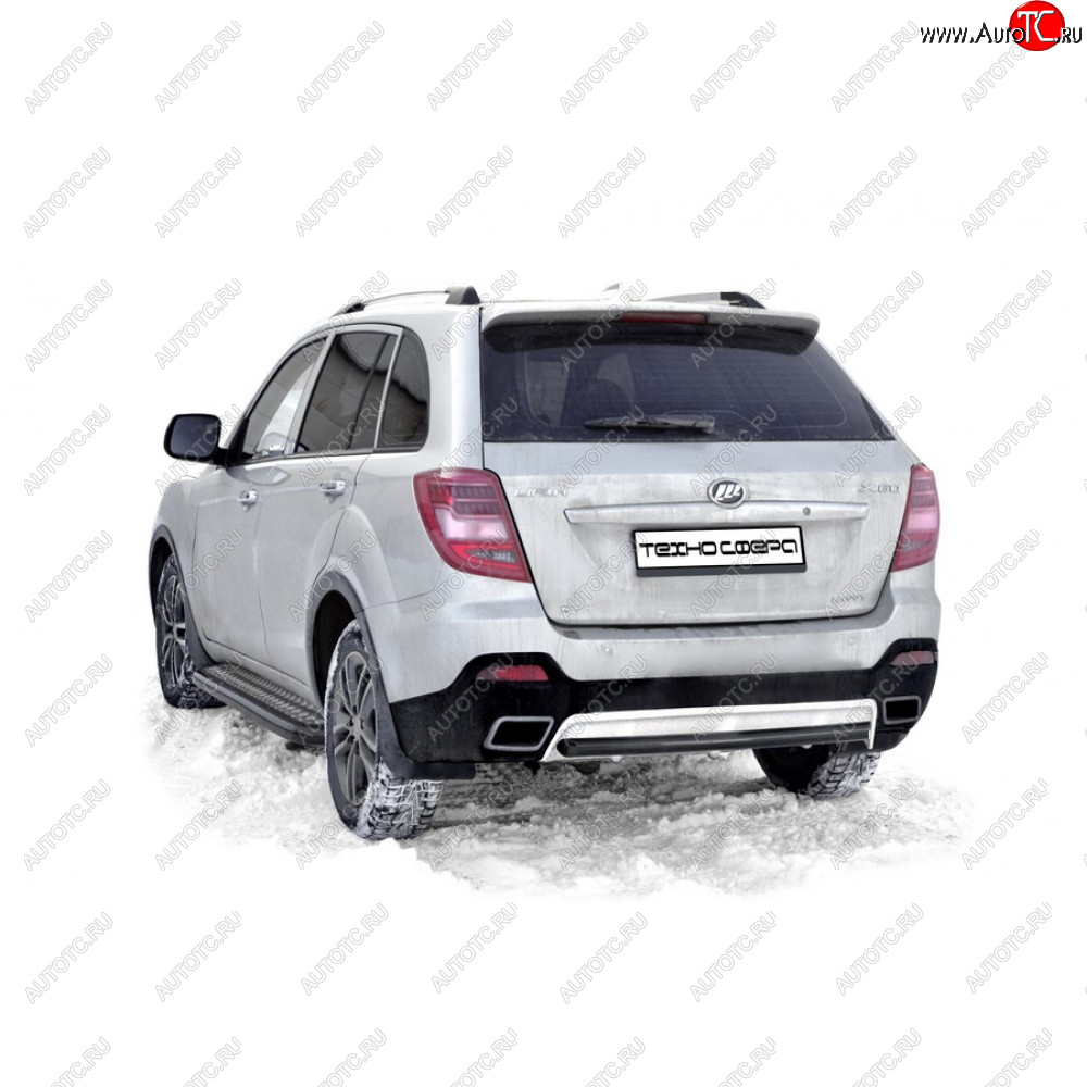 24 499 р. Защита заднего бампера нержавейка d63.5 (труба), Техно Сфера  Lifan X60 (2011-2025) дорестайлинг, 1-ый рестайлинг, 2-ой рестайлинг (нержавейка)  с доставкой в г. Майкоп
