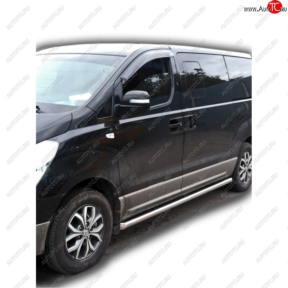 30 999 р. Защита порогов труба нержавейка d63,5, Техно Сфера  Hyundai Starex/Grand Starex/H1  TQ (2007-2022) дорестайлинг, рестайлинг, 2-ой рестайлинг (Нержавейка)  с доставкой в г. Майкоп
