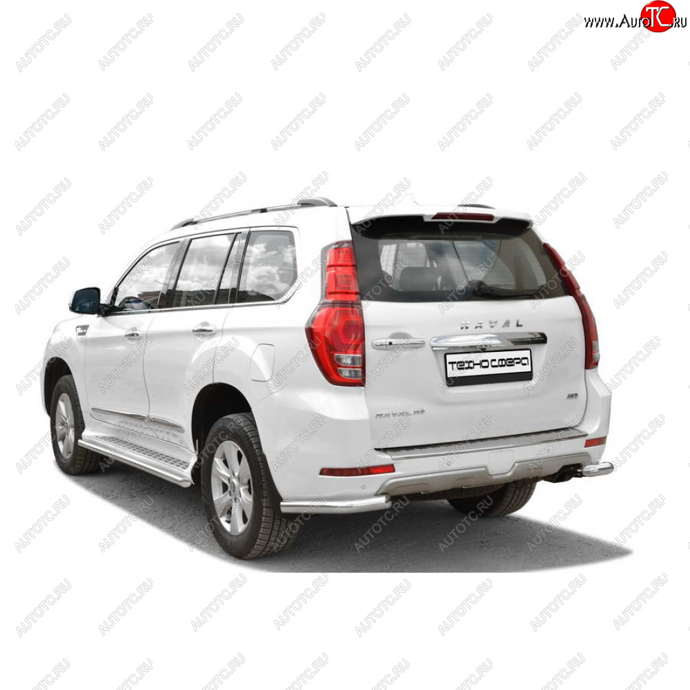 26 899 р. Защита заднего бампера нержавейка (уголки) d63.5, Техно Сфера Haval H9 1-ый рестайлинг (2017-2019) (Крашенная)  с доставкой в г. Майкоп