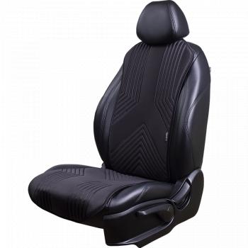 Накидка на сиденье (1 место Афины) ЛЮКС ст ВАН ВЭЙ Lord Autofashion  (черный, строчка черная)