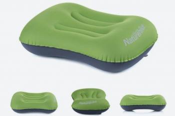 1 369 р. Подушка туристическая надувная Naturehike 42x32x11см, зеленая  nh17t013-z-gr  с доставкой в г. Майкоп. Увеличить фотографию 2