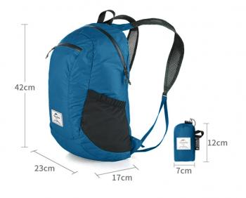 1 699 р. Рюкзак Naturehike 18L, голубой  nh17a012-b-bl  с доставкой в г. Майкоп. Увеличить фотографию 2