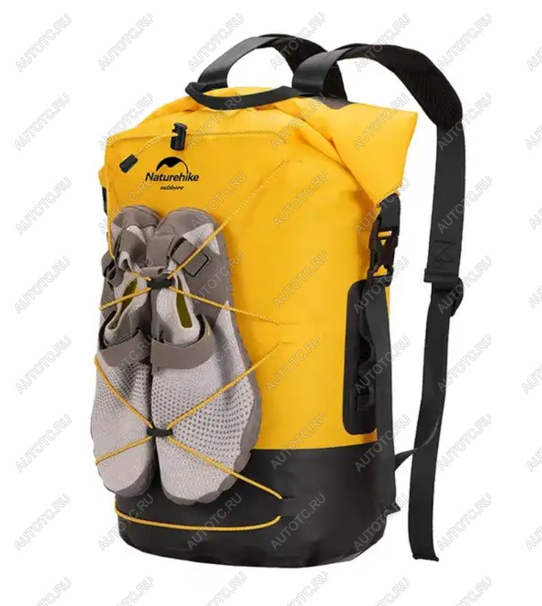 4 289 р. Рюкзак туристический Naturehike 40 л, ПВХ, желтый  nh21fsb04-y40l  с доставкой в г. Майкоп