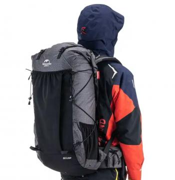 9 319 р. Рюкзак туристический Naturehike 60 л, черный  nh19bp095-b  с доставкой в г. Майкоп. Увеличить фотографию 6