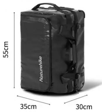 7 579 р. Сумка дорожная Naturehike, с колесами, 55х35х30 см, черная  nh21lx002-bl22  с доставкой в г. Майкоп. Увеличить фотографию 7